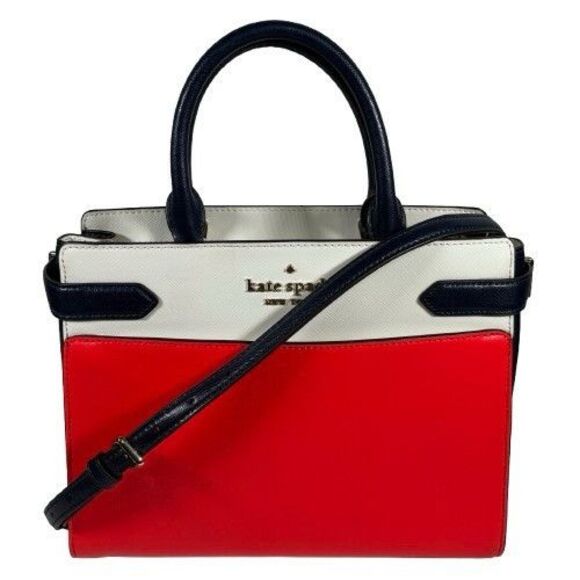 Kate Spade Staci Cameron Leather Satchel Crossbody Patriotic Summer 4th of July
